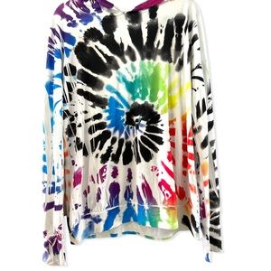 Tie Dye Lightweight Hoodie, Size L